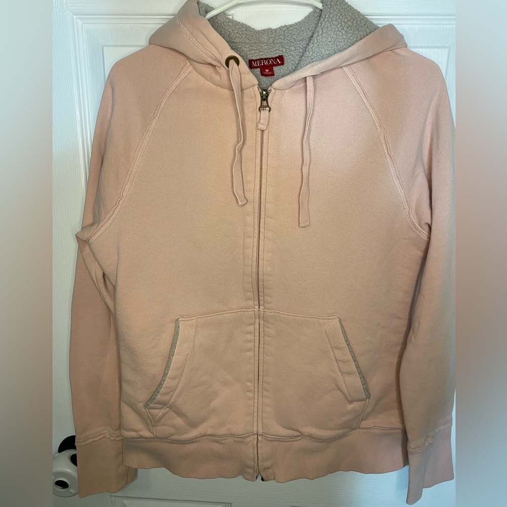 Merona Women’s size M Sherpa Lined Zip-Up Hoodie